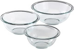 Pyrex Essentials 3-Piece Glass Mixing Bowl Set